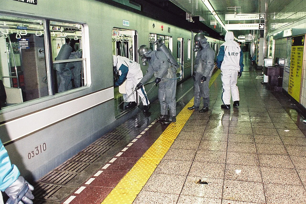 Tokyo subway sarin attack historical image 1
